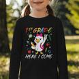 Girls Goose 1st Grade Here I Come Back To School Kids Graphic Toddler Long Sleeve Tee Girls Goose 1st Grade Here I Come Back To School Kids Graphic Toddler Long Sleeve Tee