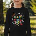 Graduation Class Of 2039 Groow With Me Senior Back To School Graphic Toddler Long Sleeve Tee Graduation Class Of 2039 Groow With Me Senior Back To School Graphic Toddler Long Sleeve Tee