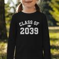 Graduation Class Of 2039 Grow Witth Me School Back To School Graphic Toddler Long Sleeve Tee