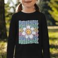 Groovy Preschool Cute Back To School First Day Of Pre K Graphic Toddler Long Sleeve Tee Groovy Preschool Cute Back To School First Day Of Pre K Graphic Toddler Long Sleeve Tee