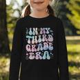 Groovy In My Third Grade Era Tie Dye Kids Boy Back To School Graphic Toddler Long Sleeve Tee