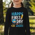 Happy First Day Of 4th Grade Student Back To School Graphic Toddler Long Sleeve Tee Happy First Day Of 4th Grade Student Back To School Graphic Toddler Long Sleeve Tee
