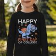 Happy First Day Of CollegeRex Dinosaur Back To School Graphic Toddler Long Sleeve Tee Happy First Day Of CollegeRex Dinosaur Back To School Graphic Toddler Long Sleeve Tee