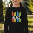 Hazel Crayon Back To School Kids Graphic Toddler Long Sleeve Tee Hazel Crayon Back To School Kids Graphic Toddler Long Sleeve Tee