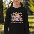 Hello Kindergarten Axolotl Back To School For Kids Graphic Toddler Long Sleeve Tee