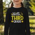 Hello Third Grade Sunflower 3rd Grade Vibes Back To School Graphic Toddler Long Sleeve Tee Hello Third Grade Sunflower 3rd Grade Vibes Back To School Graphic Toddler Long Sleeve Tee