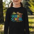 Hey Middle School First Day Back To School Students Graphic Toddler Long Sleeve Tee