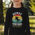 Howdy 3rd Grade Cowboy Western Back To School Third Grade Graphic Toddler Long Sleeve Tee Howdy 3rd Grade Cowboy Western Back To School Third Grade Graphic Toddler Long Sleeve Tee