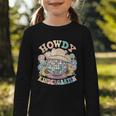 Howdy Kindergarten Cowgirl Country Western Back To School Graphic Toddler Long Sleeve Tee Howdy Kindergarten Cowgirl Country Western Back To School Graphic Toddler Long Sleeve Tee