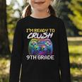 I'm Ready To Crush 9th Grade Back To School Video Game Boys Graphic Toddler Long Sleeve Tee