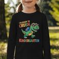I'm Ready To Crush Kindergarten T-Rex Back To School Dino Graphic Toddler Long Sleeve Tee I'm Ready To Crush Kindergarten T-Rex Back To School Dino Graphic Toddler Long Sleeve Tee