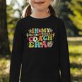 In My Instructional Coach Era Groovy Back To School Graphic Toddler Long Sleeve Tee