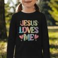 Jesus Loves Me Christian Kids Back To School Graphic Toddler Long Sleeve Tee Jesus Loves Me Christian Kids Back To School Graphic Toddler Long Sleeve Tee