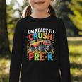 Kids I'm Ready To Crush Pre-K Shirt Back To School PreK Boy Graphic Toddler Long Sleeve Tee