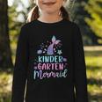 Kindergarten Mermaid Back To School Girls First Day Kinder Graphic Toddler Long Sleeve Tee Kindergarten Mermaid Back To School Girls First Day Kinder Graphic Toddler Long Sleeve Tee