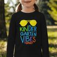 Kindergarten Vibes Only Glow Sunglasses Back To School Graphic Toddler Long Sleeve Tee Kindergarten Vibes Only Glow Sunglasses Back To School Graphic Toddler Long Sleeve Tee