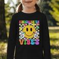 Kindergarten Vibes Smile Face Back To School Kinder Girl Kid Graphic Toddler Long Sleeve Tee