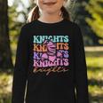 Knights Mascot Back To School Spirit Sports Men Women Groovy Graphic Toddler Long Sleeve Tee