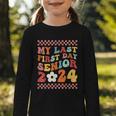 My Last First Day Senior 2024 Back To School Class Of 2024 Graphic Toddler Long Sleeve Tee