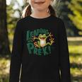 Leaping Into Pre-K Jumping Tree Frog Back To School Fun Graphic Toddler Long Sleeve Tee Leaping Into Pre-K Jumping Tree Frog Back To School Fun Graphic Toddler Long Sleeve Tee