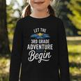 Let The 3rd Grade Adventure Begin Back To School Fun Graphic Toddler Long Sleeve Tee