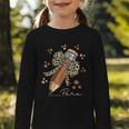 Melanin Pencil Leopard Bow Para Back To School Graphic Toddler Long Sleeve Tee
