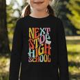 Middle School Gradution Back To School Next Stop High School Graphic Toddler Long Sleeve Tee