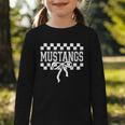 Mustangs High School Spirit Fan Team Mustang Back To School Graphic Toddler Long Sleeve Tee Mustangs High School Spirit Fan Team Mustang Back To School Graphic Toddler Long Sleeve Tee