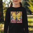 Peims Clerk Groovy Coquette Bow Cute Back To School Graphic Toddler Long Sleeve Tee Peims Clerk Groovy Coquette Bow Cute Back To School Graphic Toddler Long Sleeve Tee