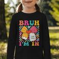 Pencil Bow Bruh I'm In Back To School Kindergarten Graphic Toddler Long Sleeve Tee