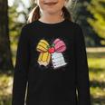 Pencil Coquette Bow Happy First Day Of School Back To School Graphic Toddler Long Sleeve Tee