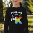 Popping Into Pre K Kid's Back To School Pop It Fidget Toy Graphic Toddler Long Sleeve Tee