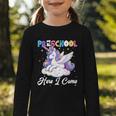 Preschool Here I Come Unicorn Back To School Girl Student Graphic Toddler Long Sleeve Tee Preschool Here I Come Unicorn Back To School Girl Student Graphic Toddler Long Sleeve Tee