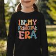 In My Principal Era Retro Groovy Back To School Principal Graphic Toddler Long Sleeve Tee In My Principal Era Retro Groovy Back To School Principal Graphic Toddler Long Sleeve Tee