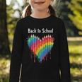 Rainbow Pencil Heart Back To School Creative Graphic Toddler Long Sleeve Tee