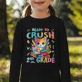Ready To Crush 2nd Grade Back To School 2nd Grade Cat Kitten Graphic Toddler Long Sleeve Tee Ready To Crush 2nd Grade Back To School 2nd Grade Cat Kitten Graphic Toddler Long Sleeve Tee