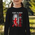 Ready To Crush Second Grade Soccer USA Flag Back To School Graphic Toddler Long Sleeve Tee
