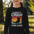 Ready Crush Third 3rd Grade Dinosaur Back To School Boys Graphic Toddler Long Sleeve Tee