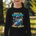 Ready To Explore 1st Grade Kids Astronaut Back To School Graphic Toddler Long Sleeve Tee Ready To Explore 1st Grade Kids Astronaut Back To School Graphic Toddler Long Sleeve Tee