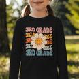 Retro 3rd Grade Daisy Colorful Back To School Third Grade Graphic Toddler Long Sleeve Tee