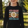 Retro 4th Grade Daisy Colorful Back To School Fourth Grade Graphic Toddler Long Sleeve Tee Retro 4th Grade Daisy Colorful Back To School Fourth Grade Graphic Toddler Long Sleeve Tee