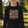 Retro Front Office Squad Back To School Edition Graphic Toddler Long Sleeve Tee Retro Front Office Squad Back To School Edition Graphic Toddler Long Sleeve Tee