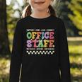 Retro Groovy Office Staff Life Flowers Back To School Graphic Toddler Long Sleeve Tee Retro Groovy Office Staff Life Flowers Back To School Graphic Toddler Long Sleeve Tee