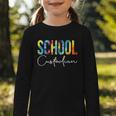 School Custodian Tie Dye Back To School For Women For Work Graphic Toddler Long Sleeve Tee School Custodian Tie Dye Back To School For Women For Work Graphic Toddler Long Sleeve Tee