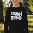 Second Grade Student Back To School Pastel Floral Bow Graphic Toddler Long Sleeve Tee