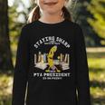 Stay Sharp PTA President Back To School Pencil Graphic Toddler Long Sleeve Tee