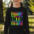 Straight Into 4th Grade Fourth Grade Back To School Graphic Toddler Long Sleeve Tee Straight Into 4th Grade Fourth Grade Back To School Graphic Toddler Long Sleeve Tee