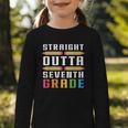 Straight Outta Seventh Grade Graduation Fun Back To School Graphic Toddler Long Sleeve Tee