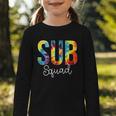 Sub Squad For Work Tie Dye Back To School Appreciation Day Graphic Toddler Long Sleeve Tee Sub Squad For Work Tie Dye Back To School Appreciation Day Graphic Toddler Long Sleeve Tee
