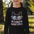 Third 3rd Grade Vibes Back To School Cute Cat Cute For Girls Graphic Toddler Long Sleeve Tee Third 3rd Grade Vibes Back To School Cute Cat Cute For Girls Graphic Toddler Long Sleeve Tee